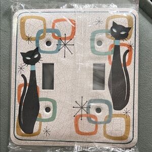 Atomic Cat - Metal Double Light Switch Cover -  MCM